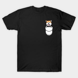 Funny Akita Pocket Dog T-Shirt